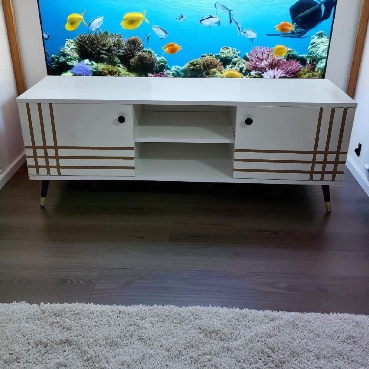 Sydney Modern Wooden TV Stand (4FT, White)