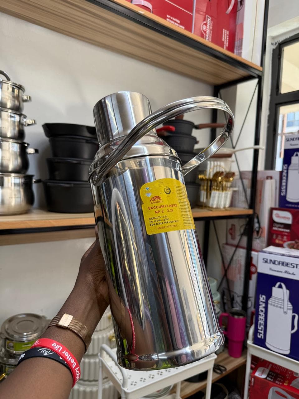 Sundabests 3.2L Stainless Steel Vacuum Flask