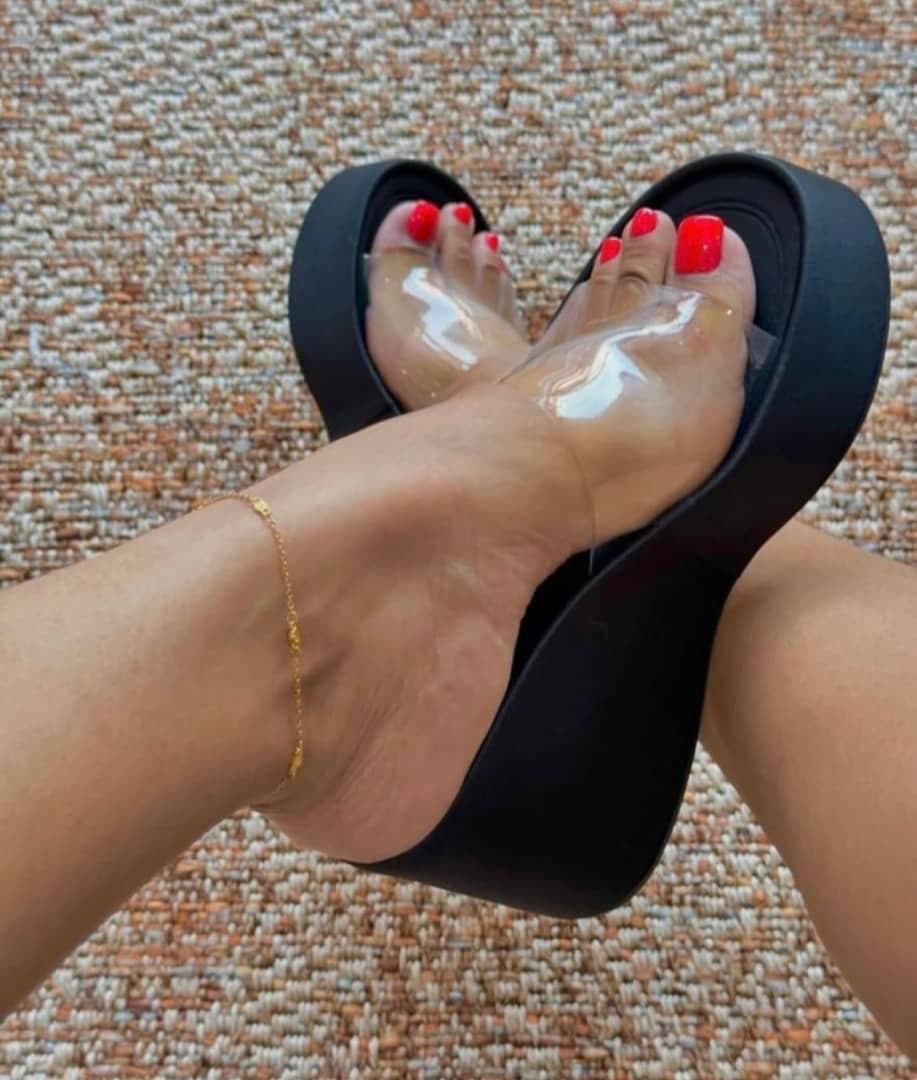 Women’s Clear Strap Wedge Sandals (Sizes 36–41)