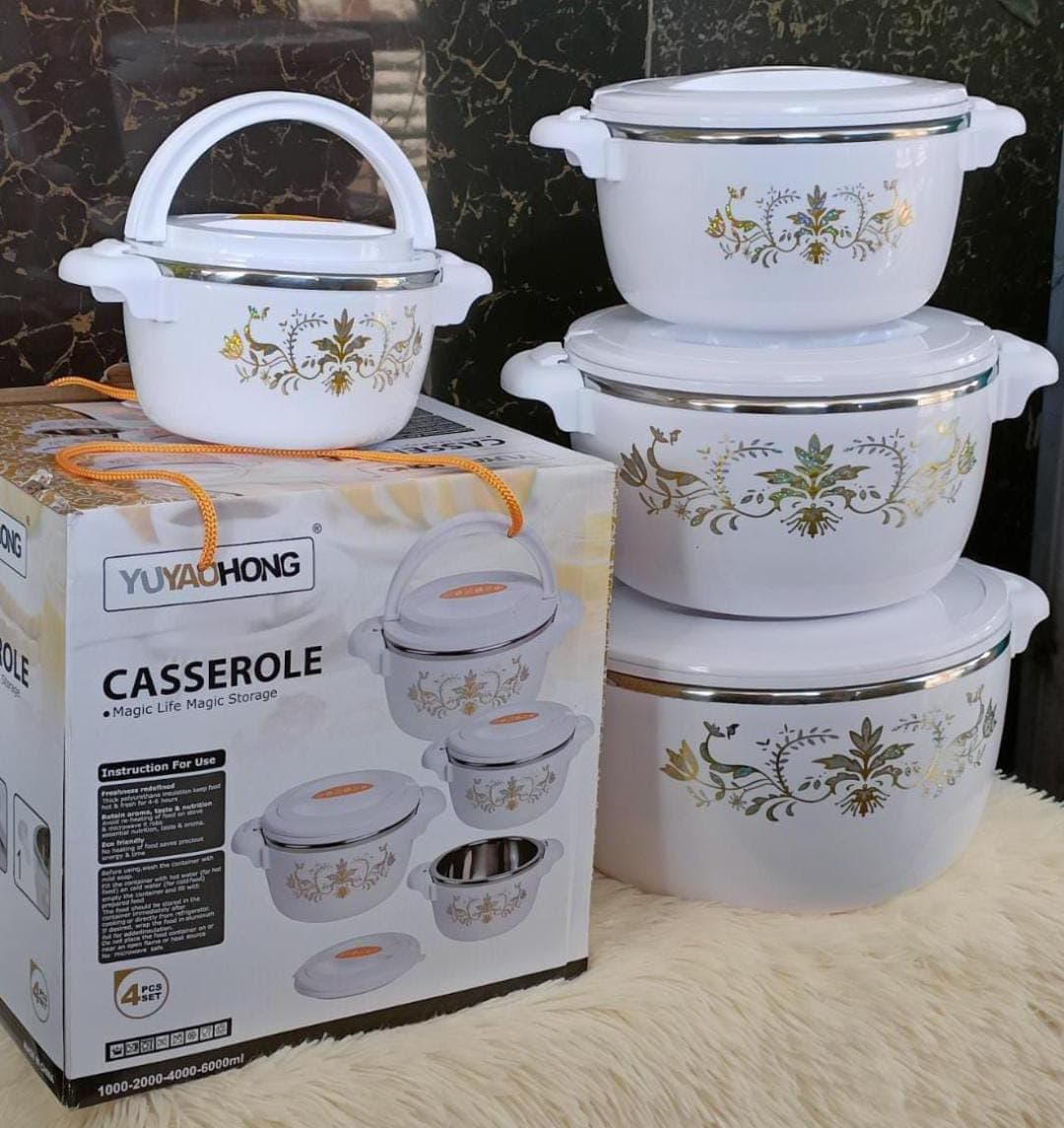 YuyaoHong 4-Piece Insulated Hot Pot Casserole Set